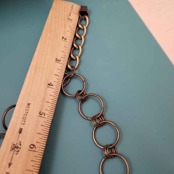 Pam Miran  green turquoise glass cats eye opalite beaded bib statemen necklace - Picture 6 of 14